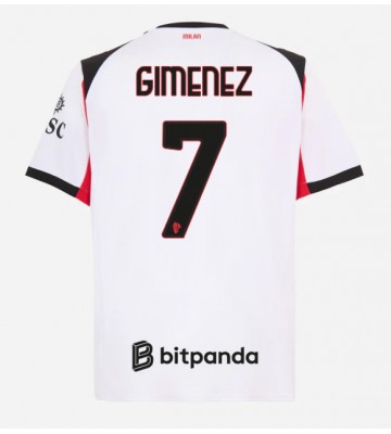 AC Milan Santiago Gimenez #7 Replik Auswärtstrikot 2025-26 Kurzarm